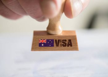 A stamp and visa to enter Australia